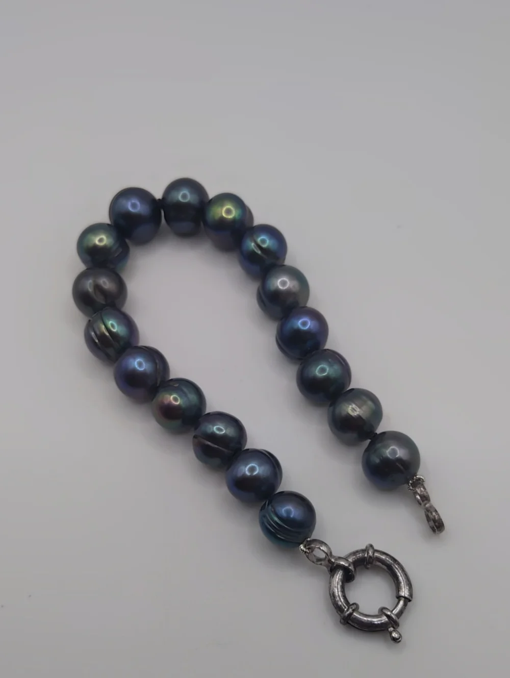 Peacock Pearl 925 Bracelet 7.5 Inches